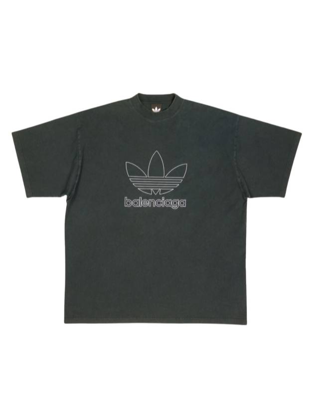 2 x Adidas Valdidas embroidered logo short sleeve t shirt green - BALENCIAGA - BALAAN 1