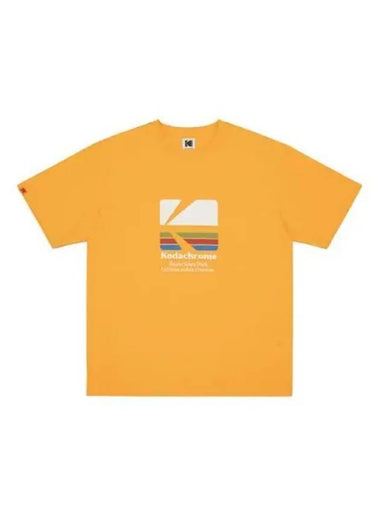 KODAK Apparel Trip Rainbow Big Logo Short Sleeve T Shirt YELLOW - KODO - BALAAN 1