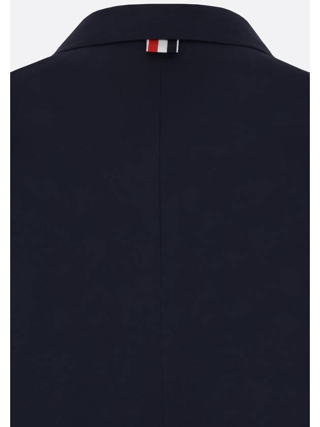 Typewriter Cloth Grosgrain Placket Sport Jacket Navy - THOM BROWNE - BALAAN 4