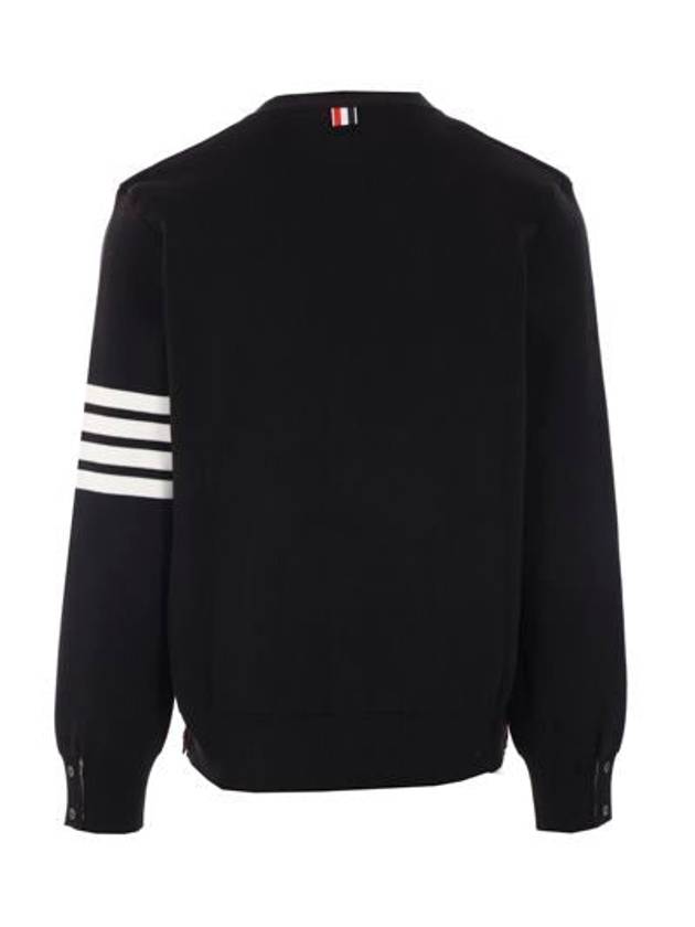 Milano Stitch 4-Bar Cardigan Black - THOM BROWNE - BALAAN 3