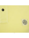 Men's Logo Patch Cotton Short Sleeve Polo Shirt Light Yellow - STONE ISLAND - BALAAN 6