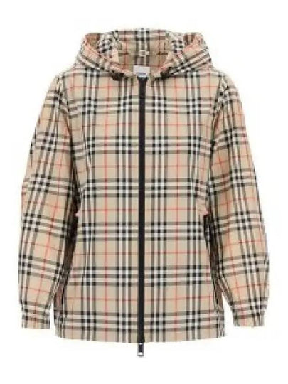 Check Hooded Jacket Archive Beige - BURBERRY - BALAAN 2