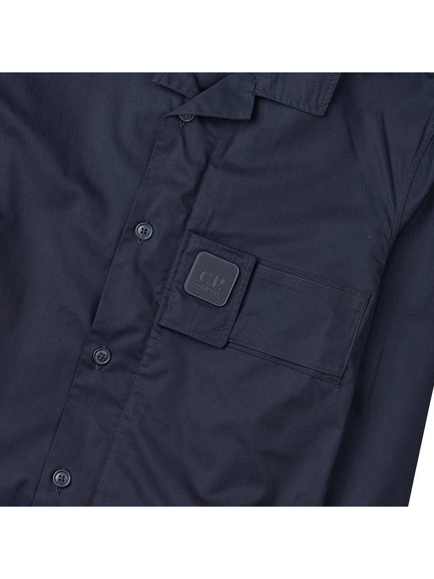 Metropolis Long Sleeve Shirt Navy - CP COMPANY - BALAAN 7