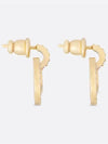 Petit CD Crystal Earrings Gold - DIOR - BALAAN 4