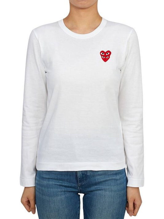 Comme des Gar ons Double Wappen Women s Long Sleeve T Shirt AZ T291 051 2 - COMME DES GARCONS PLAY - BALAAN 1