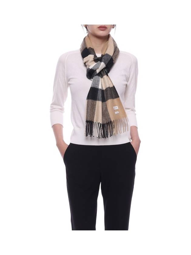 Classic Check Cashmere Muffler Beige - BURBERRY - BALAAN 4