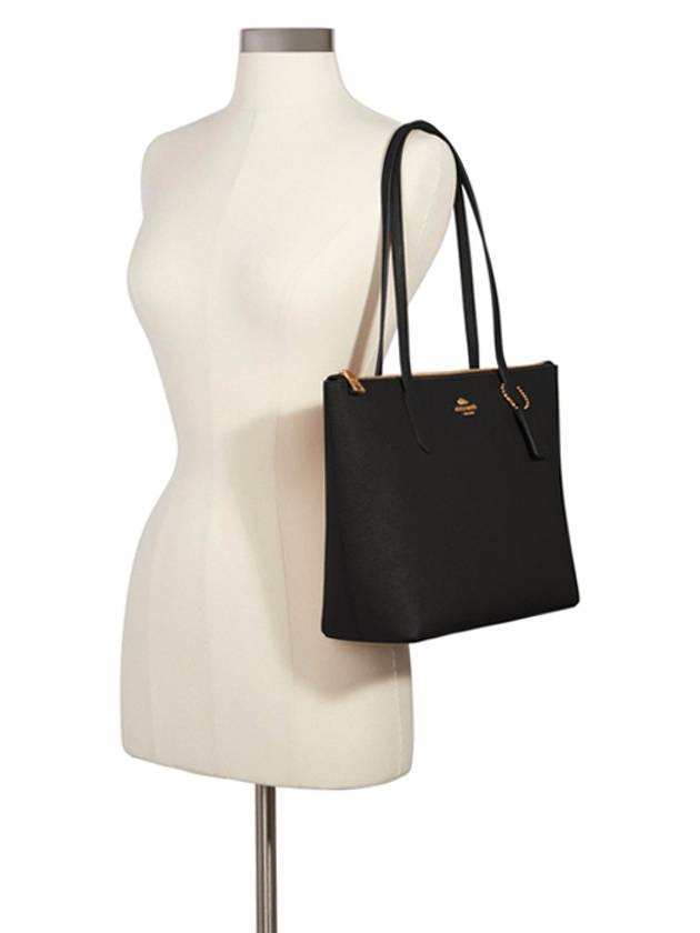 Zip Top Tote Bag Black - COACH - BALAAN 5