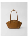 Small Leather Hand Shoulder Bag Caramel - PRADA - BALAAN 2