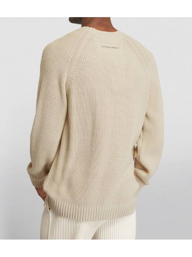 Men's DIALOGUE Knit Top Beige ACWMK053 - A-COLD-WALL - BALAAN 3
