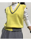 golf vest refreshing lemonade V-neck golf knit best rounding look - LOLOALLOY - BALAAN 7