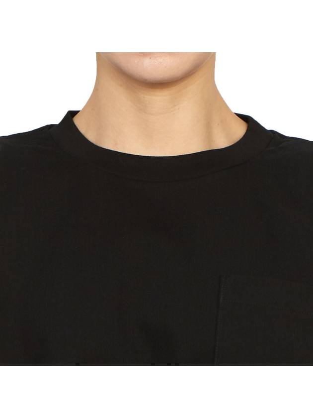 Pleats Detail Cotton Sleeveless Black - SACAI - BALAAN 8