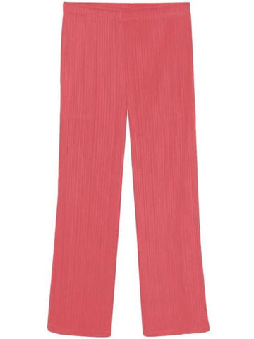 MC February Pleated Straight Pants Pink - ISSEY MIYAKE - BALAAN 1