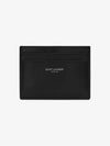 Smooth Leather Classic Logo Card Wallet Black - SAINT LAURENT - BALAAN 2