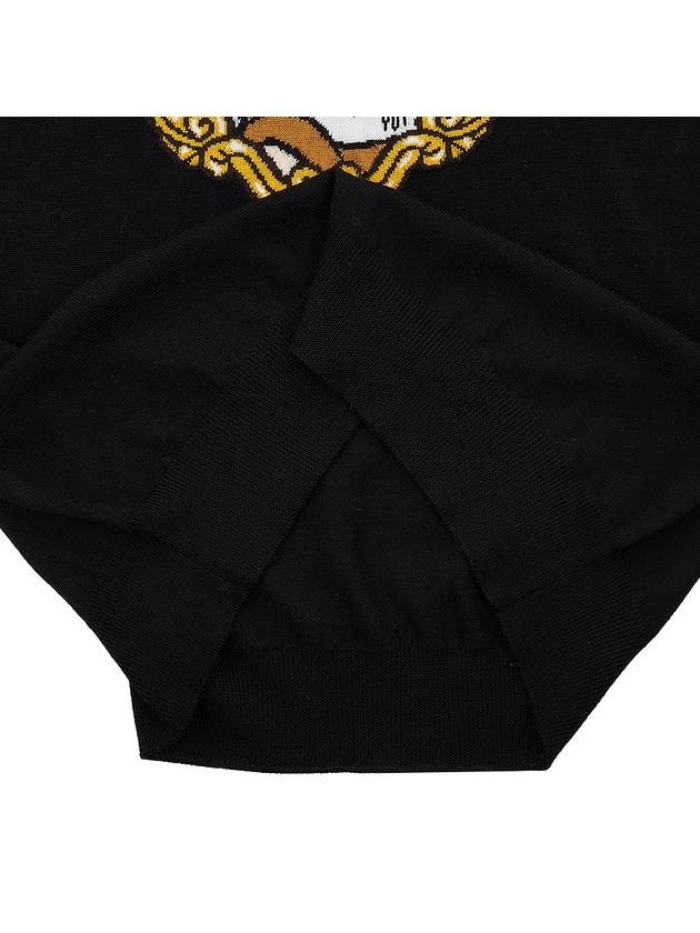 Women's Teddy Bear Mirror Knit Short One Piece Black - MOSCHINO - BALAAN.