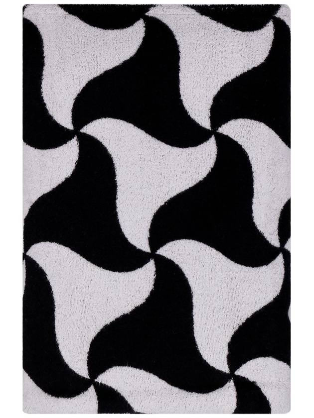 Wavy Triangle Beach Towel Black White - BOTTEGA VENETA - BALAAN 4