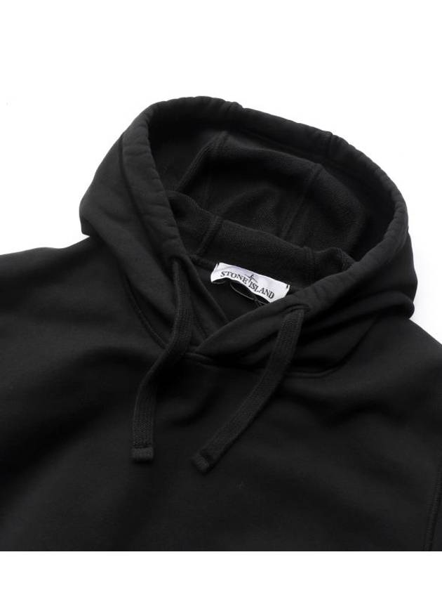 Wappen Patch Classic Fleece Hoodie Black - STONE ISLAND - BALAAN 4