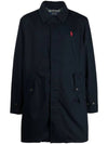 Pony Embroidery Cotton Trench Coat Collection Navy - POLO RALPH LAUREN - BALAAN 1