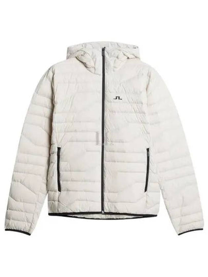 Men's Cliff Light Down Hooded Jacket Moonbeam - J.LINDEBERG - BALAAN 2