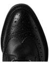 Pebbled Leather Wingtip Brogue Ankle Boots Black - THOM BROWNE - BALAAN 6