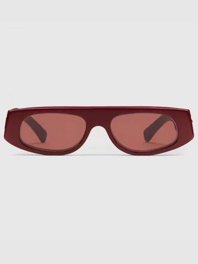 Geometric Shape Frame Sunglasses Red - GUCCI - BALAAN 2