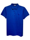 Men's Color Control Rubber Logo Patch PK Shirt Blue - MONCLER - BALAAN 2