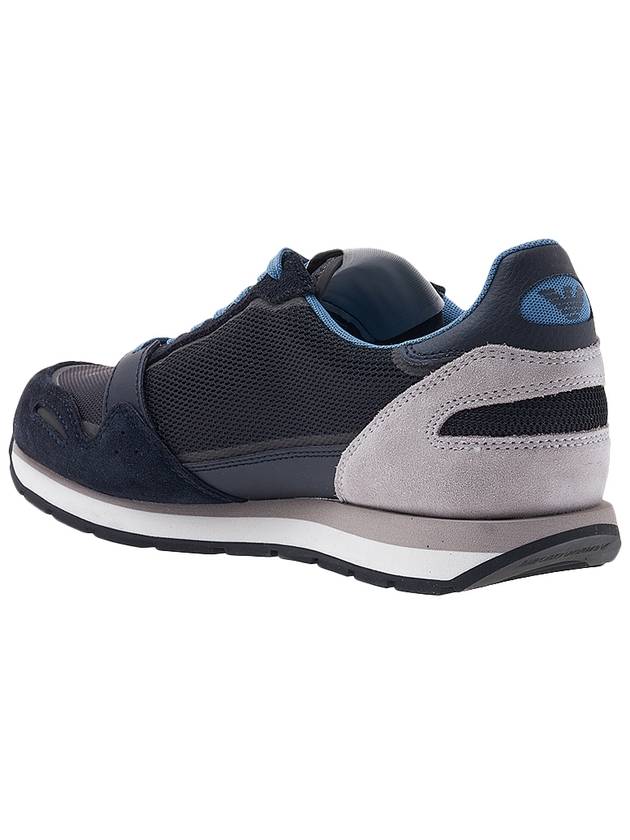 Logo Patch Low Top Sneakers Navy - EMPORIO ARMANI - BALAAN 4