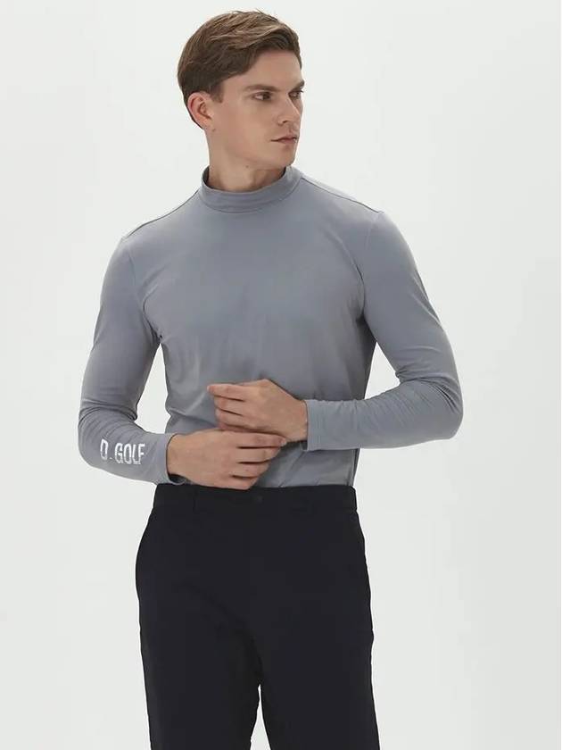 Men s half neck base brushed long sleeved T shirt DE3MTS151LG - DUVIK - BALAAN 7