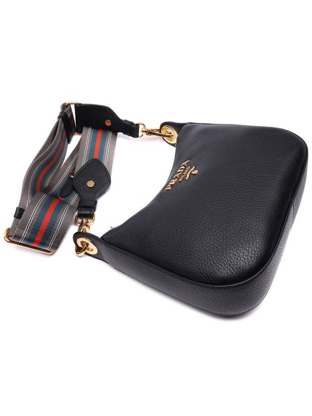 Vitello Penix Small Hobo Shoulder Bag Black - PRADA - BALAAN 6