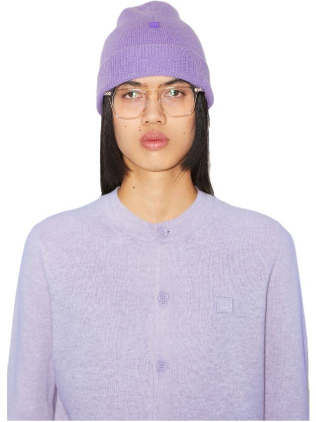 Face Crew Neck Cardigan Purple Melange FA WN KNIT000005 - ACNE STUDIOS - BALAAN 2