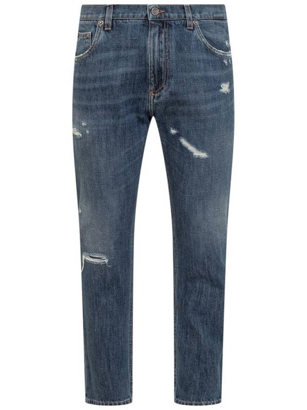 Denim Straight Pants GYJDADG8KO2 S9001 BLUE - DOLCE&GABBANA - BALAAN 2