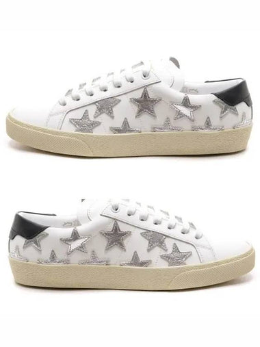 Women s Star Leather Patch Sneakers 419197 D2640 9082 17F 1216353 - SAINT LAURENT - BALAAN 1