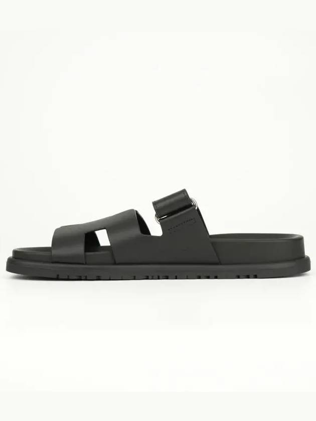 Chypre Calfskin Sandals Black - HERMES - BALAAN 5