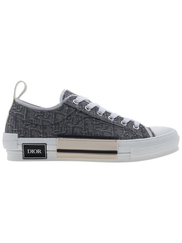 B23 Oblique Canvas Low Top Sneakers Ruthenium - DIOR - BALAAN 3