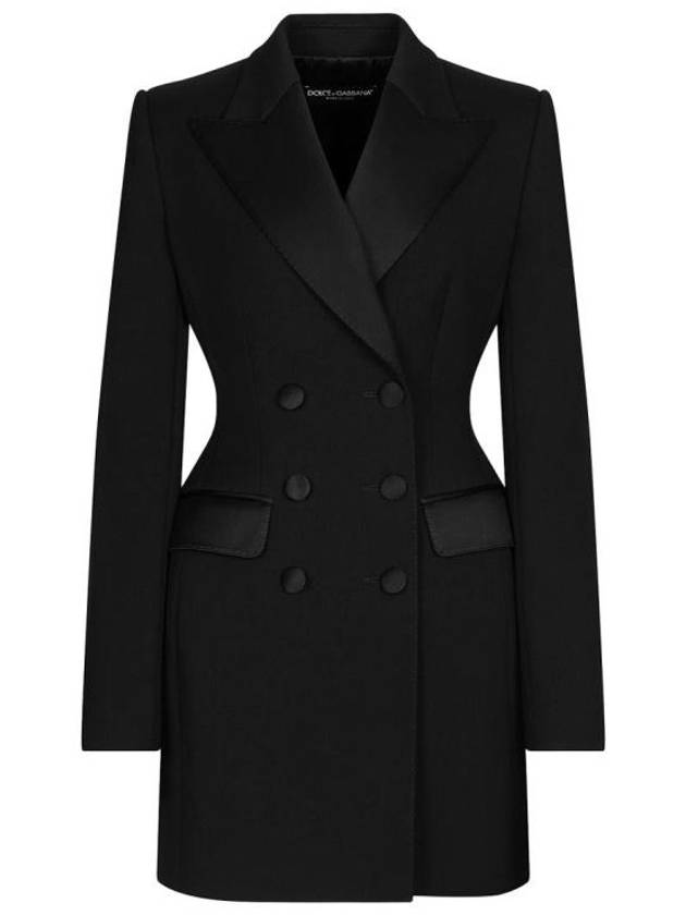 Double breasted tuxedo wool jacket black - DOLCE&GABBANA - BALAAN 1