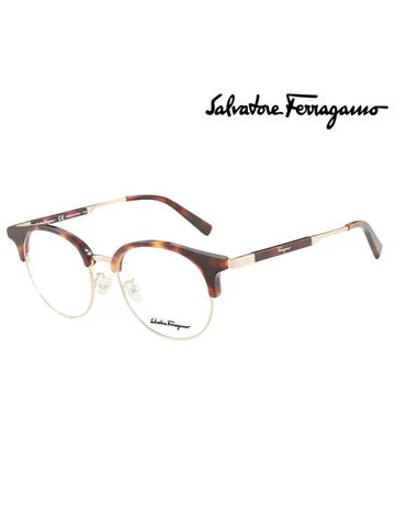 Ferragamo Glasses Frame SF2841KT 271 Round Men Women - SALVATORE FERRAGAMO - BALAAN 1