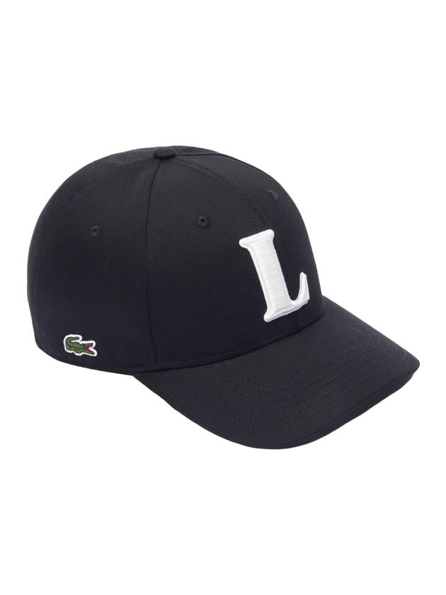 Embroidered 3D Logo Ball Cap Black - LACOSTE - BALAAN 1