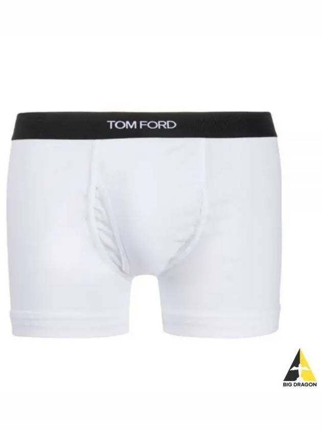 Men's Cotton Boxer Briefs White 2 Pack - TOM FORD - BALAAN 2