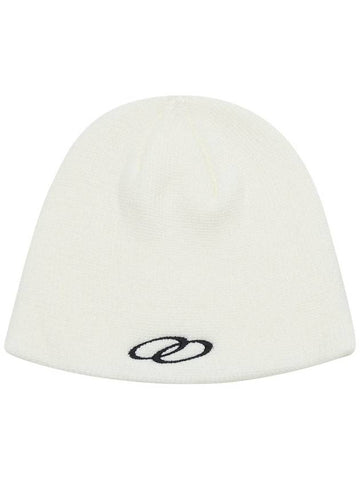 Unisex Double Loop Logo Beanie Cream - MAVRK - BALAAN 1