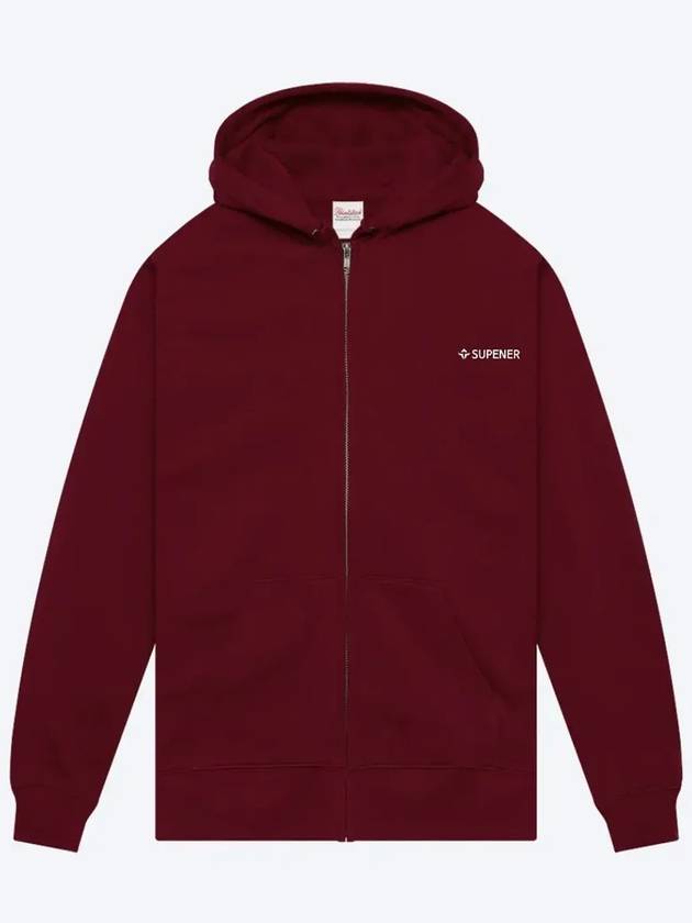 Kentis basic hooded zip up burgundy - SUPENER - BALAAN 3