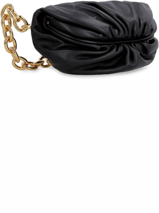 Chain Leather Belt Bag Black - BOTTEGA VENETA - BALAAN 4