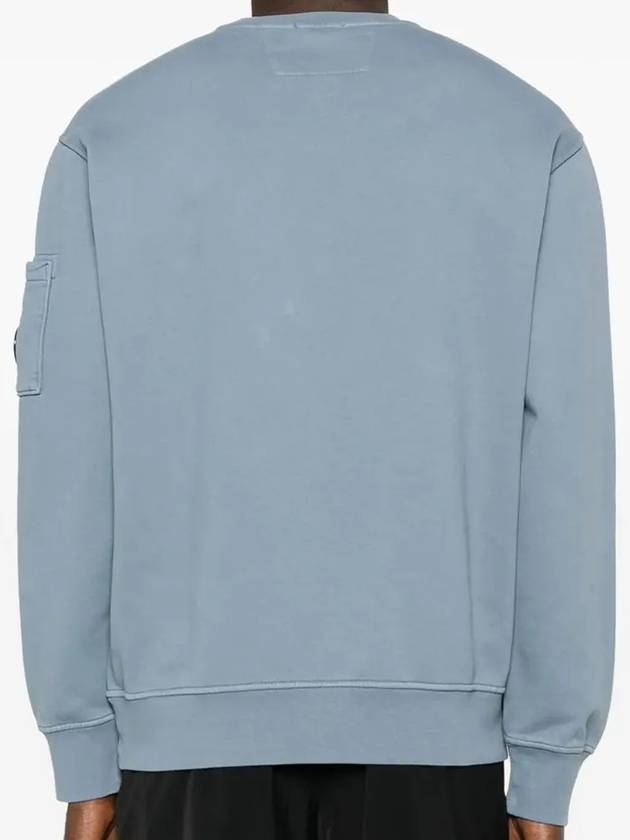 Brushed and Emerized Diagonal Fleece Lens Sweatshirt Blue - CP COMPANY - BALAAN 5