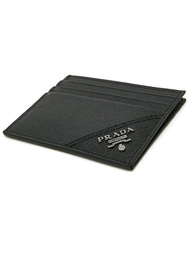 Saffiano Leather Card Wallet Black - PRADA - BALAAN 6