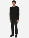 Waffen Patch Crew Neck Sweatshirt Black - STONE ISLAND - BALAAN 4