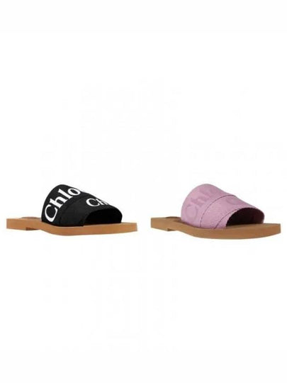 Women s Woody Logo Slide Slippers Blackpink CHC22U188Z3 - CHLOE - BALAAN 1