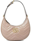 GG Marmont Half Moon Mini Bag Beige - GUCCI - BALAAN 2