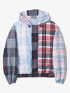 Fun Mix Madras Cotton Relaxed Hooded Jacket - THOM BROWNE - BALAAN 2