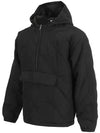 Premium Essentials Quilted Half Zip Jacket Black - ADIDAS - BALAAN 3