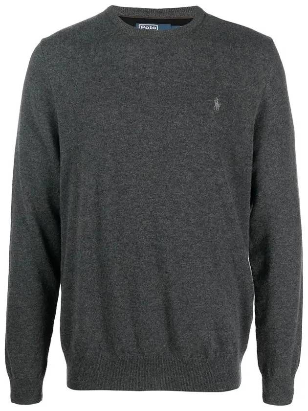 Logo Basic Pullover Knit Top Dark Grey - POLO RALPH LAUREN - BALAAN 2