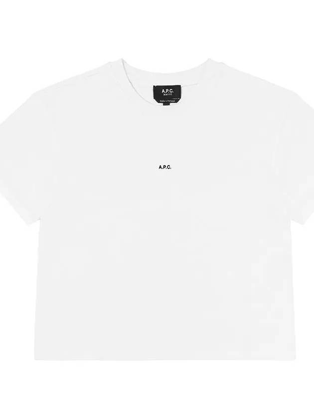 Boxy Micro Logo Short Sleeve T-Shirt White - A.P.C. - BALAAN 3