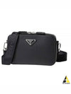 Brique Saffiano Leather Cross Bag Black - PRADA - BALAAN 2